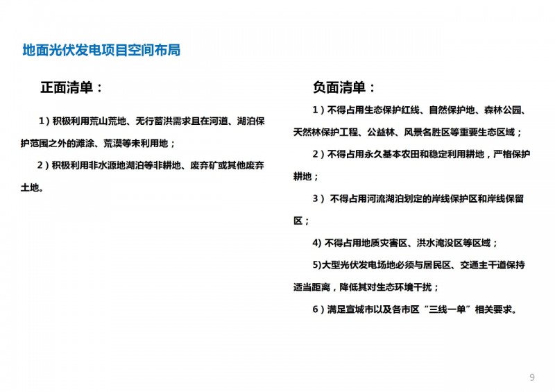 三类光伏定制负面清单!宣城市发布光伏发电项目空间布局专项规划(2021-2035年)