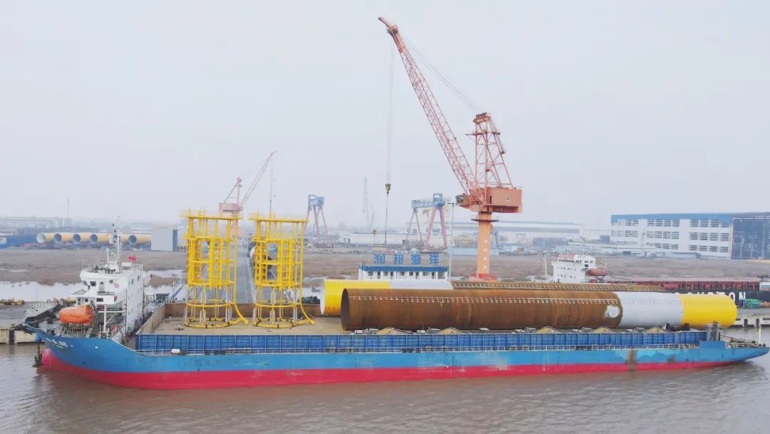 润邦海洋成功交付海上风电基础桩及附属构件项