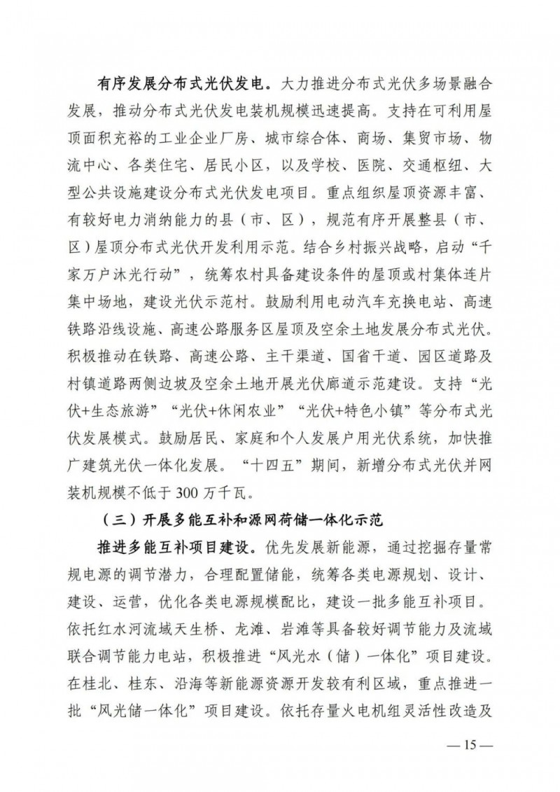 广西“十四五”规划:大力发展光伏发电,到2025年新增光伏装机15GW!