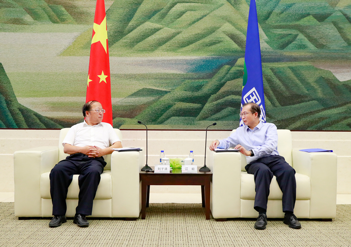 国家电投总经理、党组副书记江毅会见湖北省武汉市委常委、武汉经开区工委书记刘子清