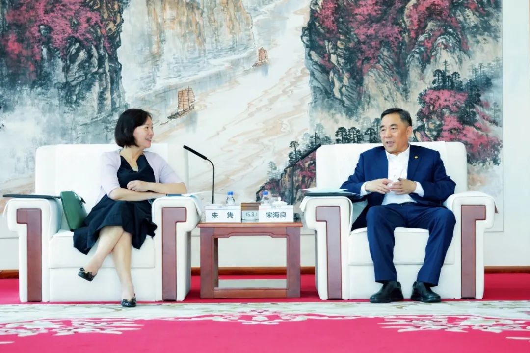 中国能建党委书记、董事长宋海良与丝路基金董事长朱隽会谈