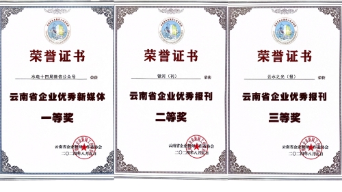 水电十四局获云南省企业米乐（中国）工作者协会多项表