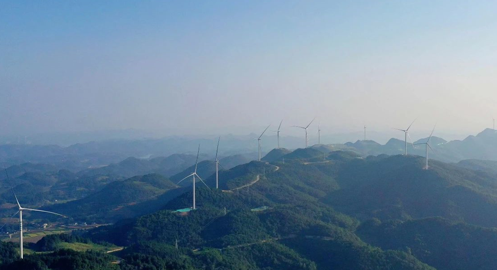 贵州枫乐98.4MW风电场全容量并网发电
