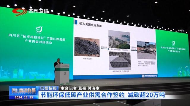 节能环保低碳产业供需合作签约 减碳超20万吨