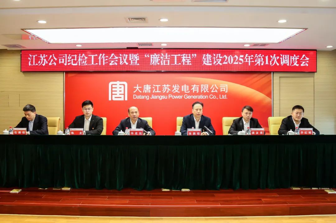 大唐江苏公司召开纪检工作会议暨“廉洁工程”建设 2025 年第1次调度会