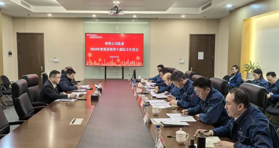 华电上海公司党委书记顾金芳指导奉贤公司2024年度党员领导干部民主生活会